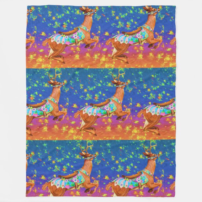 Carousel Stag Fleece Blanket (Framsidan)