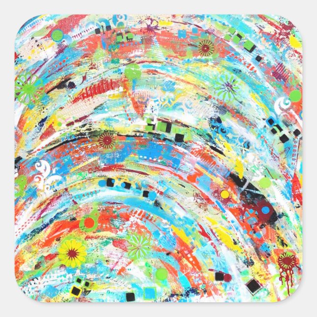 Carousel Stickers Fyrkantigt Klistermärke (Framsida)