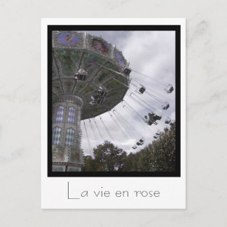 Carousel swing i Paris-postkort Vykort