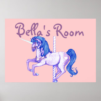 Carousel Unicorn Poster Skriv ut