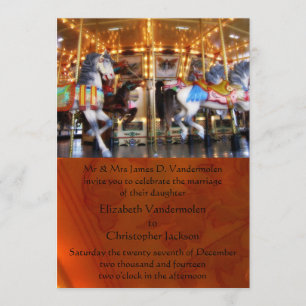 Carousel Wedding bjudande Inbjudningar