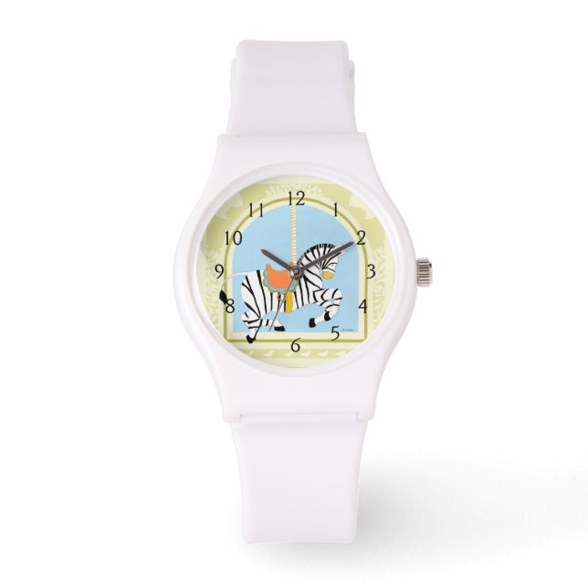 Carousel Zebra av June Erica Vess Armbandsur (Framsida)