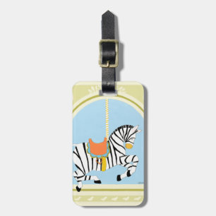 Carousel Zebra av June Erica Vess Bagagebricka