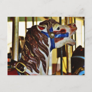Carousels Horses Rides Amusement Parker Vykort