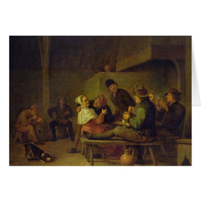 Carousing bönder hälsningskort (Framsidan Horizontal)