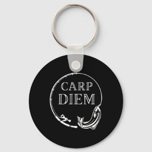 Carp Diem seize the carp Funny Fishing Carpe Diem Nyckelring