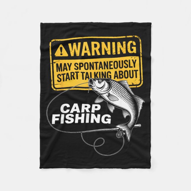 Carp Fishing Design For Men Funny Catfish And Carp Fleecefilt (Framsidan)