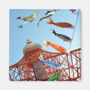 Carp Streamers (Koinobori) i Tokyo Torn  Magnet
