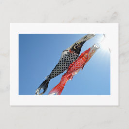Carp Streamers (Koinobori): Tokyo, Japan Postcard Vykort