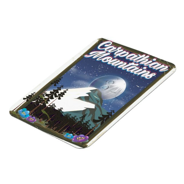 Carpathian Mountains Travel-affisch Magnet (Vänstra Sidan)