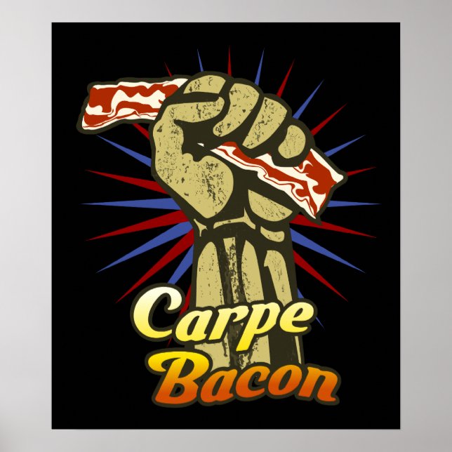 Carpe Bacon $24,95 Graphic Art Wall Poster (Framsidan)