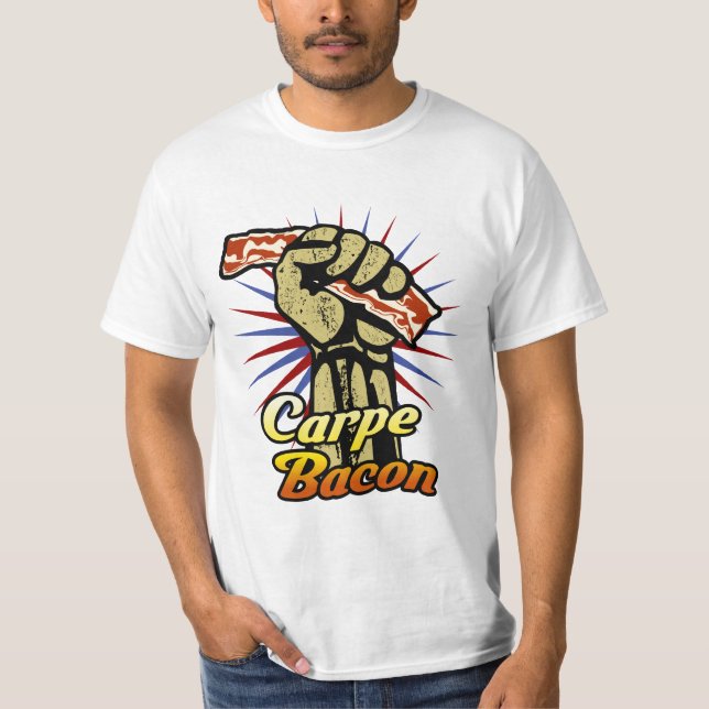 Carpe bacon t-shirt (Framsida)