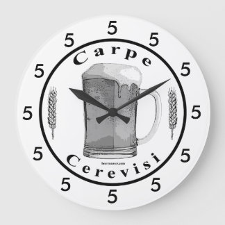 Carpe Cerevisi alltid 5-klocka Stor Klocka
