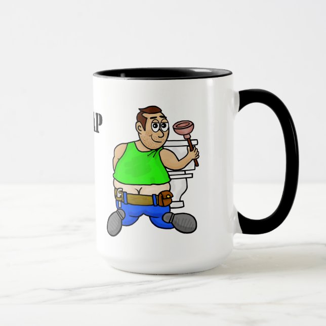 Carpe Crap Plumber som arbetar med Toilet Coffee M Mugg (Höger)