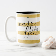 Carpe det f'ing Diem guld- randmönster