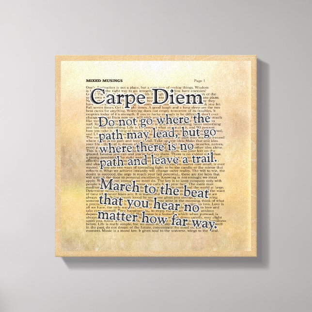 Carpe Diem and More - - Canvas Art Print (Framsida)