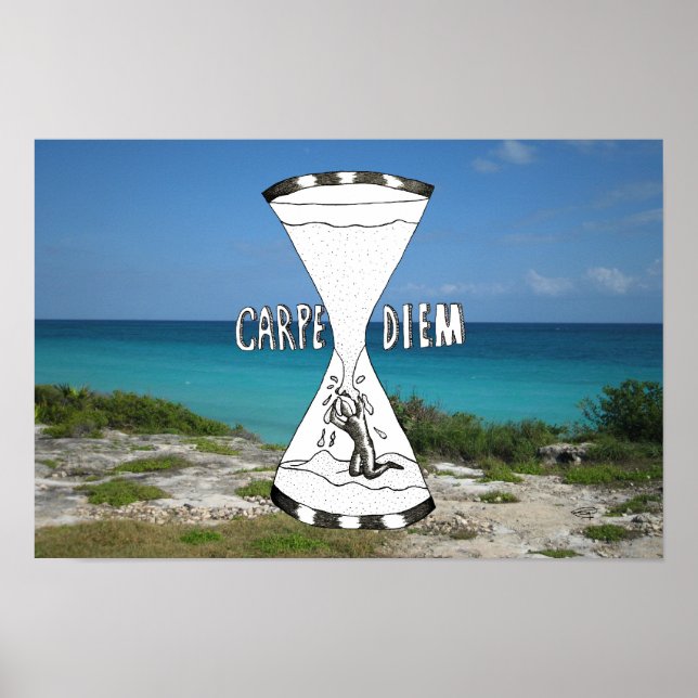 Carpe Diem Beach Poster (Framsidan)