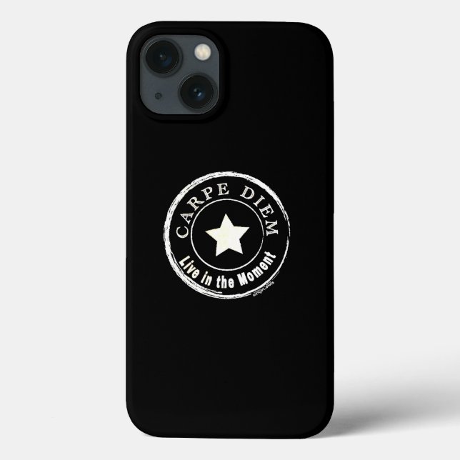 CARPE DIEM Black White Coola Fodral-Mate iphone ca (Baksida)
