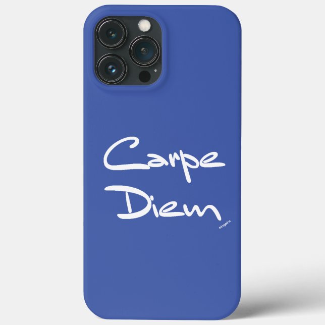 CARPE DIEM Black White Typography Coola iphone cas (Baksida)