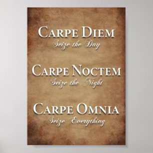 Carpe Diem, Carpe Noctem, Carpe Omnia Poster