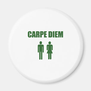 Carpe Diem (den gröna den textpojken & flickan) Magnet