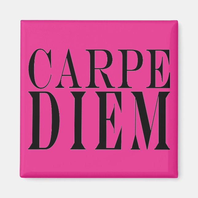 Carpe Diem eize Day Latin Quote Happity Magnet (Framsidan)