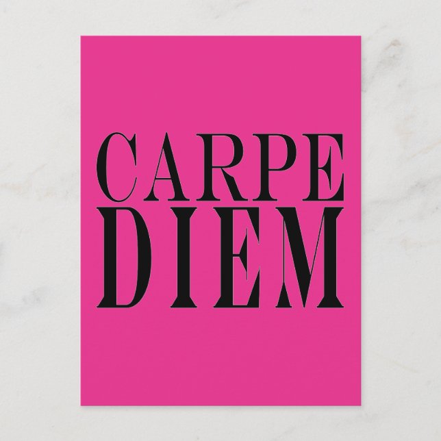 Carpe Diem eize Day Latin Quote Happity Vykort (Framsida)