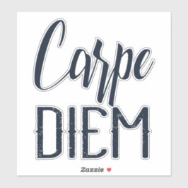 Carpe Diem Fånga Dagen Svart Typ Klistermärken
