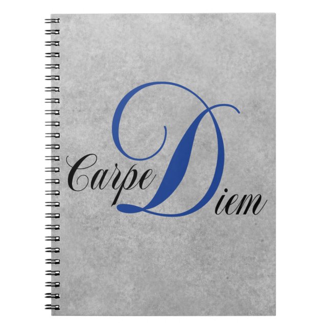 Carpe Diem Flowing Script Anteckningsbok (Framsidan)