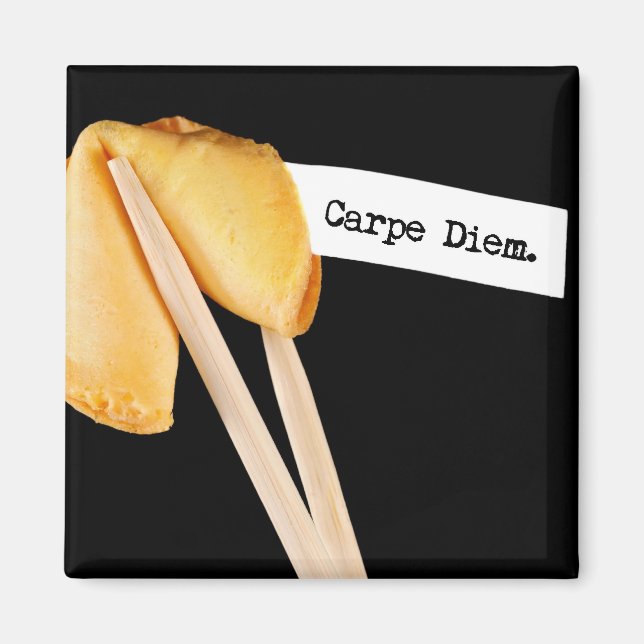 Carpe Diem Fortune Cookie Magnet (Framsidan)