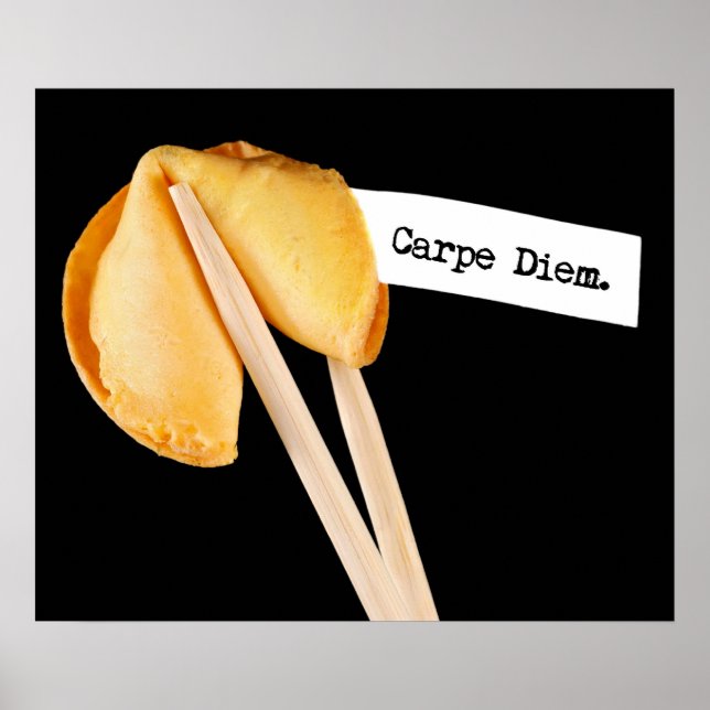 Carpe Diem Fortune Cookie Poster (Framsidan)