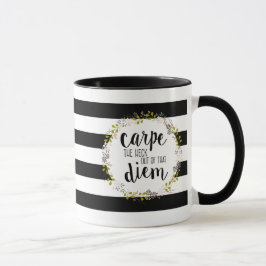 Carpe Diem Funny Inspirating Typography-citat Mugg