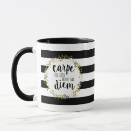 Carpe Diem Funny Inspirating Typography-citat Mugg