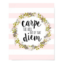 Carpe Diem Funny inspirationsincitationstecken Skr