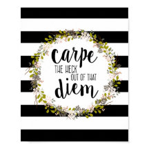Carpe Diem Funny inspirationsincitationstecken Skr