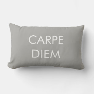 Carpe Diem Grått White Latin Lumbarkudde