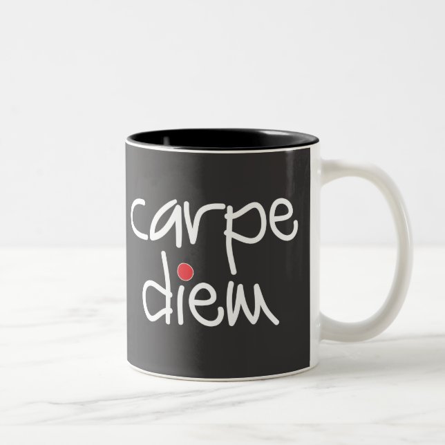 Carpe Diem - gripa dagmuggen Två-Tonad Mugg (Höger)