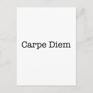 Carpe Diem griper dagcitationstecknet - Vykort