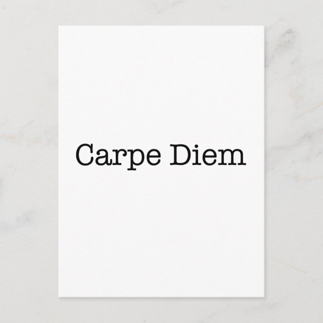 Carpe Diem griper dagcitationstecknet - Vykort (Framsida)