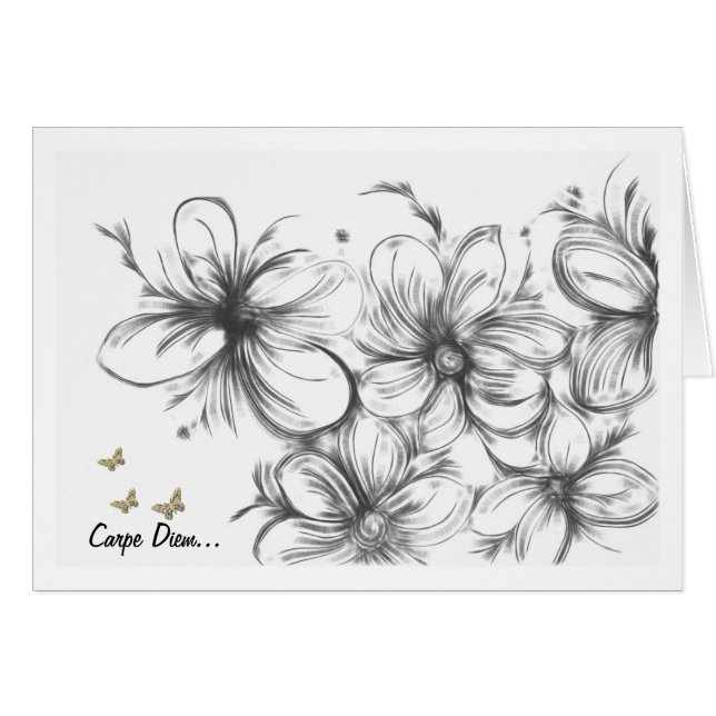 Carpe Diem Hälsningskort (Framsidan Horizontal)