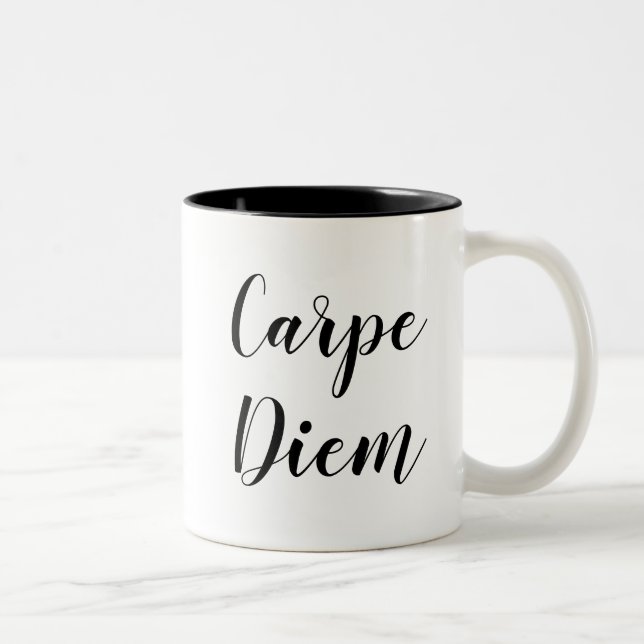 Carpe Diem | Inspiration Slogan Quote Mugg (Höger)