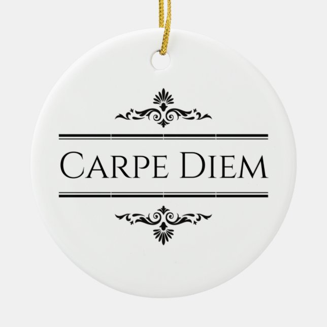 Carpe Diem Julgransprydnad Keramik (Framsidan)