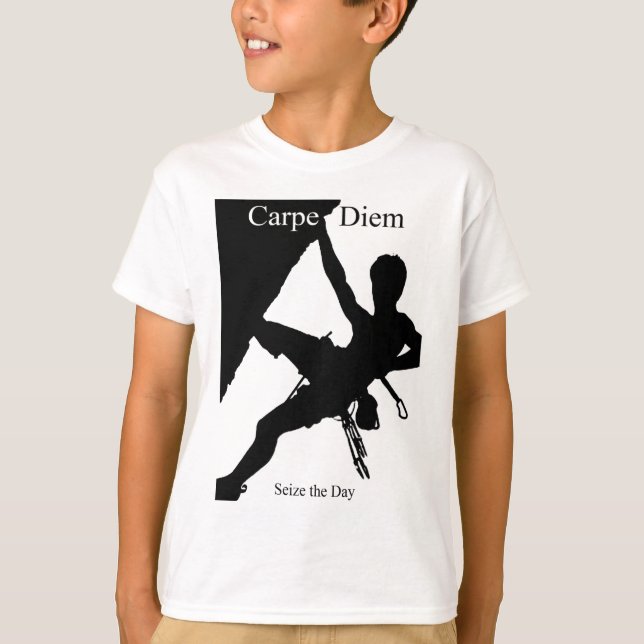 Carpe Diem klättring T Shirt (Framsida)