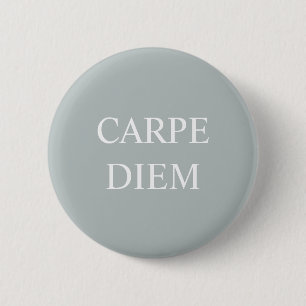 Carpe Diem Latin Quote Badge Knapp