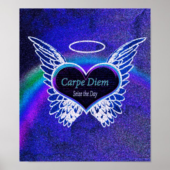 Carpe Diem Latin Quote Poster (Framsidan)