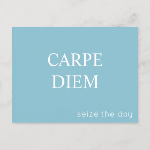 Carpe Diem Latin Quote-vykort - turkos Vykort