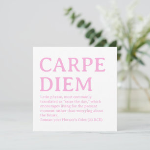 Carpe Diem latinsk citat Julkort