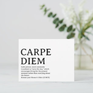 Carpe Diem latinsk citat Vykort