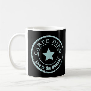 CARPE DIEM, Lev i Coolan för ögonblicket Black Kaffemugg