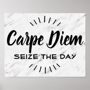 Carpe Diem Motivational Quote som säger modern mar Poster